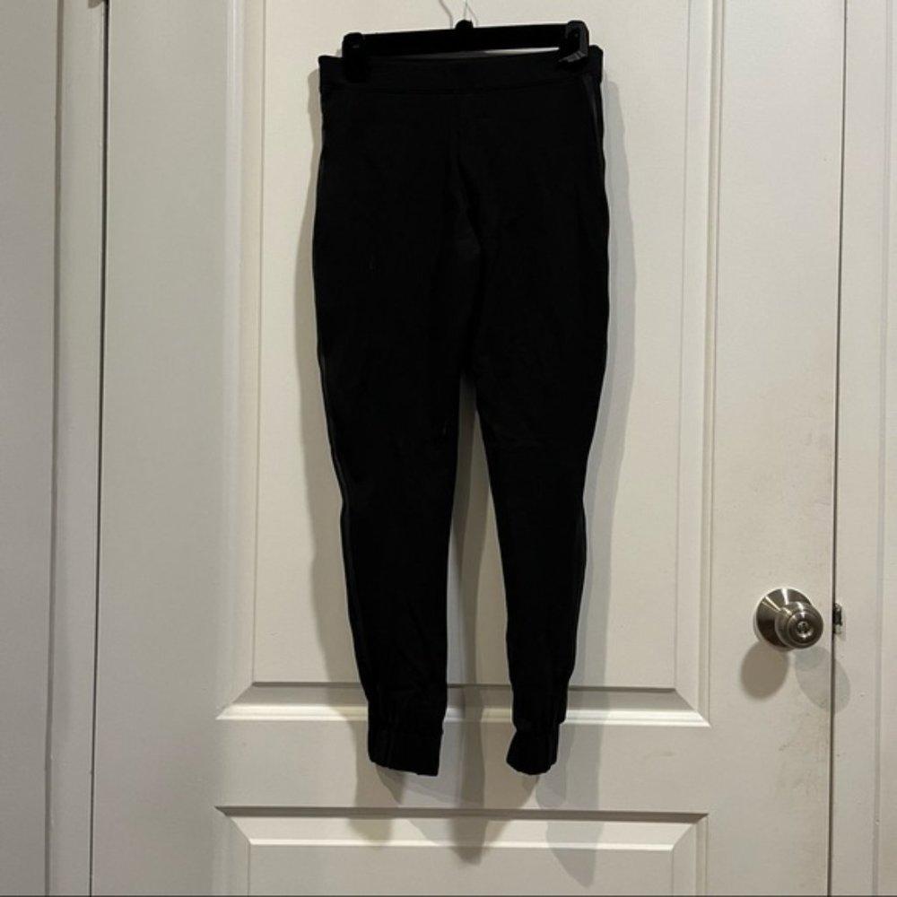 Spanx Faux Leather Detail Jogger Track Leggings - Picture 6 of 6